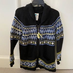 Anthropologie knit ski zip up